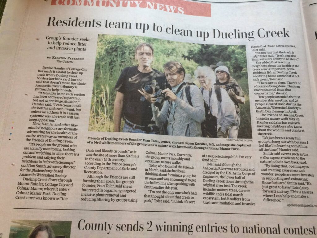 Dueling Creek article